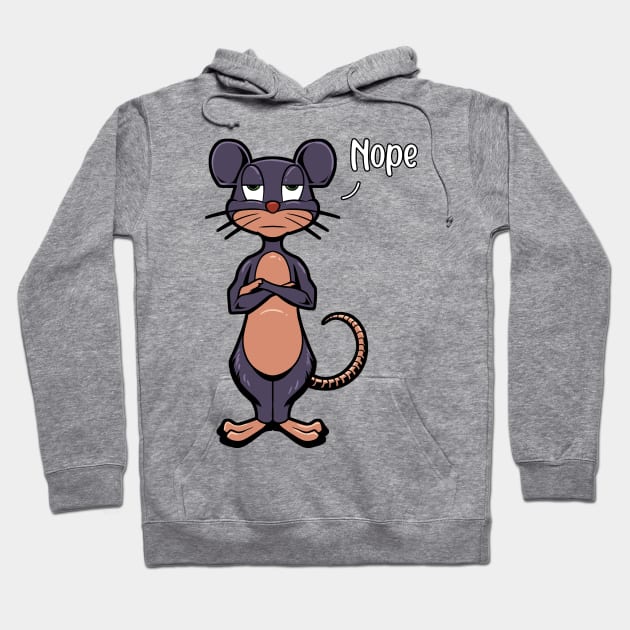 Mouse nay-sayer - Nope Hoodie by Modern Medieval Design